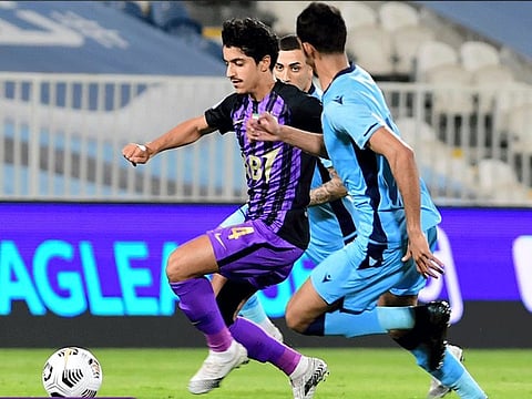 Bani Yas (sky blue) inflicted a surprise 4-1 win over Al Ain during their Arabian Gulf League match on Tuesday.