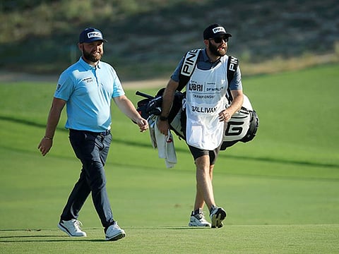 Andy Sullivan during the third round of the Golf in Dubai Championship