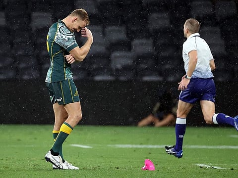 Australia's Reece Hodge missed a vital kick in draw against Argentina