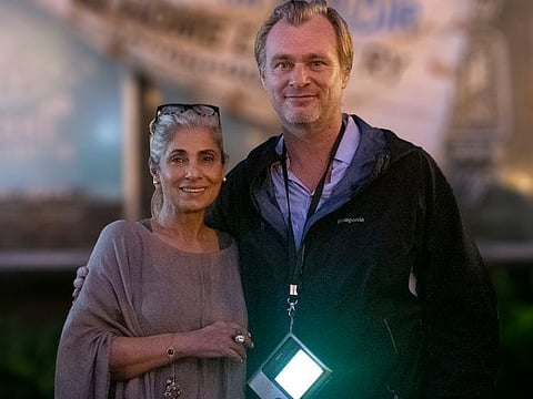Dimple Kapadia and Christopher Nolan.