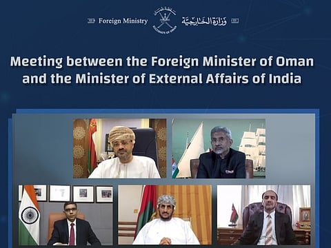 The Foreign Minister of Oman Sayyid Badr Hamad bin Hamoud Al Busaidi held a virtual meeting with his Indian counterpart, Dr. S Jaishankar, Indian’s External Affairs Minister to discuss bilateral, regional and multilateral issues.