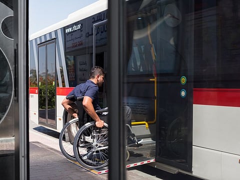Public buses in Dubai are equipped to ensure ease boarding and alighting of passengers.