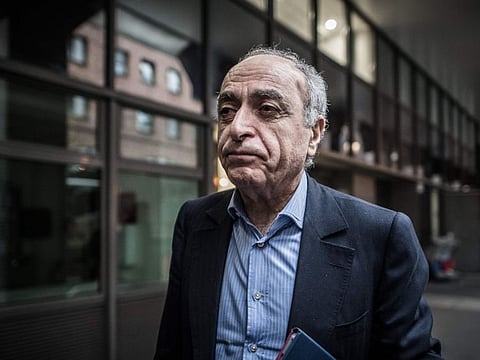 In this file photo taken on November 17, 2016, Franco-Lebanese businessman Ziad Takieddine arrives at the anti-corruption police office (OCLCIFF) in Nanterre.