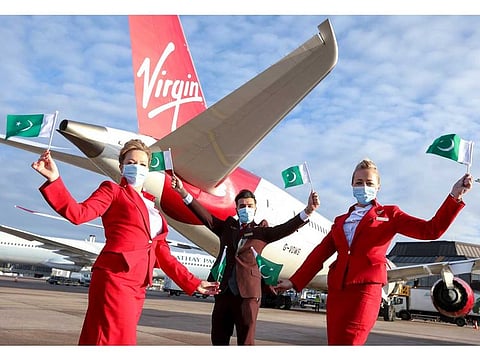 The first flight of British airline Virgin Atlantic arrived in Islamabad on December 11 as the airline commenced its operations in Pakistan.