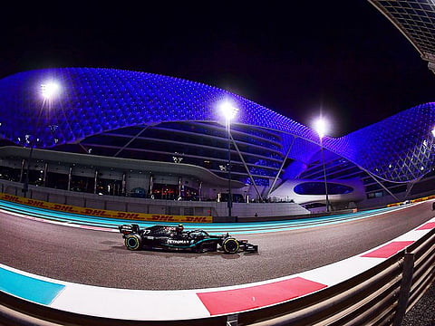Valtteri Bottas during FP2 ahead of the Abu Dhabi Grand Prix