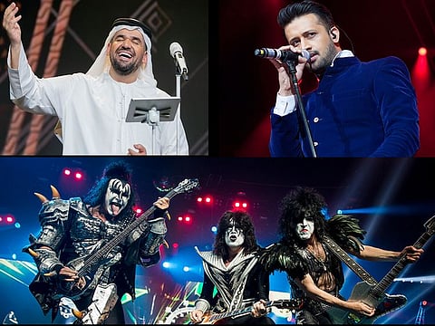 Hussain Al Jassimi, Atif Aslam and Kiss