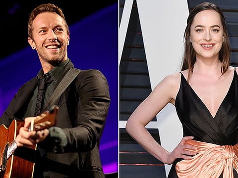 Chris Martin and Dakota Johnson.