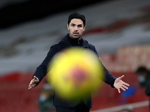 Mikel Arteta during the draw against Southampton