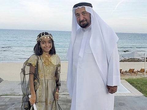 Dr. Sheikh Sultan with Rayan Al Khori.
