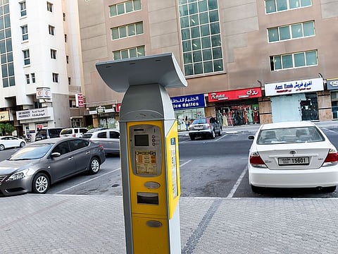 Paid parking meter in Sharjah
