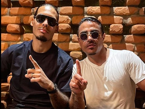 Virgil Van Dijk and Salt Bae