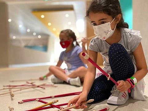 Children at the play museum OliOli in Dubai, which has been offering a winter camp called The Inventshop, taking kids through a programme inspired by inventors.