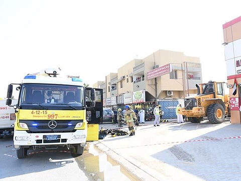 Firefighters arrived at the site within five minutes and brought the fire under control with assistance from Sharjah Civil Defence.