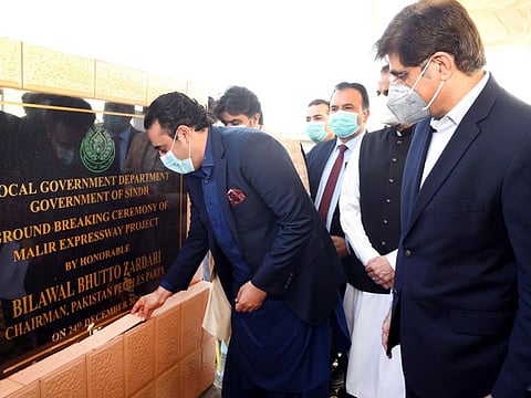 Pakistan Peoples Party (PPP) Chairperson Bilawal Bhutto-Zardari laid the foundation stone of the Malir Expressway project on Thursday.