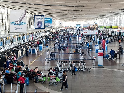 Interior of Chile's Santiago international airport.