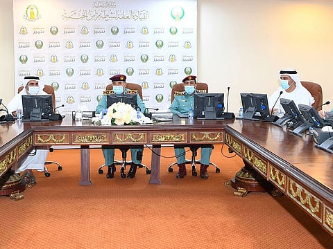 RAK Police officials meeting to discuss New Year plans.