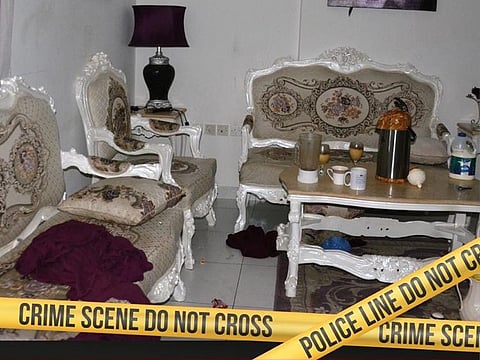 A suuplied picture of the house in which the mother and her daughters were found dead in Ajman