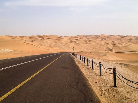 The road to Liwa, Abu Dhabi.