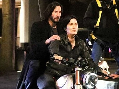 Keanu Reeves and Carrie-Anne Moss in 'The Matrix Resurrections'.