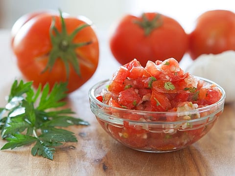 By removing the skin and the seed pulp, you get a drier, more refined tomato purée and you alter the sweet-acid balance of the flavour