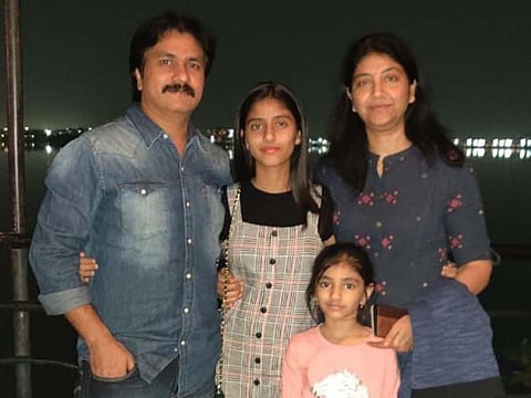 Kanikaran Rajasekhar with his family