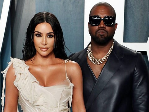 Kim Kardashian and Kanye West.