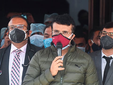 Sourav Ganguly being released after his first angioplasty surgery in Kolkata earlier this month.