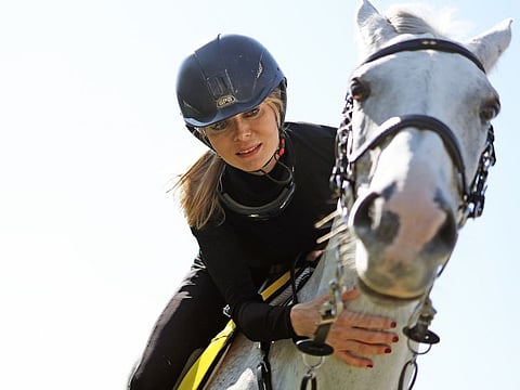 Cancer survivor Anna Mirska-Perry and her horse Regalo, meaning gift in Spanish, prepare for a 120kms endurance ride.
