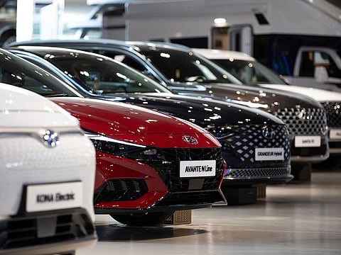 Hyundai cars are displayed at the company's Motorstudio showroom in Goyang, South Korea.
