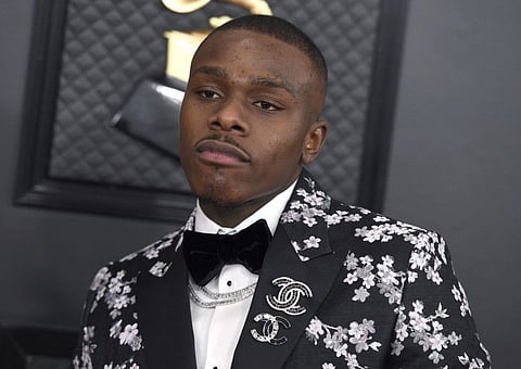 DaBaby arrives at the 62nd annual Grammy Awards on Jan. 26, 2020, in Los Angeles.