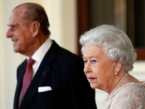 A Nov. 3, 2016 file photo of Prince Philip and Queen Elizabeth II