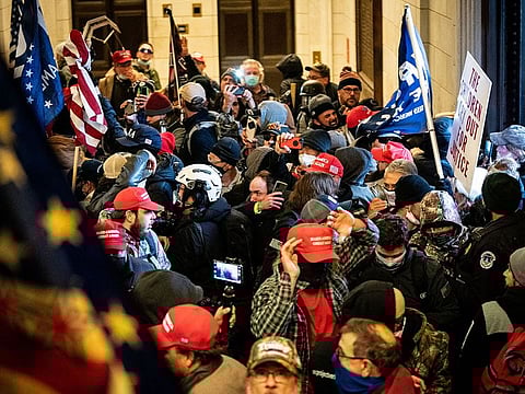 A pro-Trump mob stormed the Capitol in Washington, Wednesday, Jan. 6, 2021