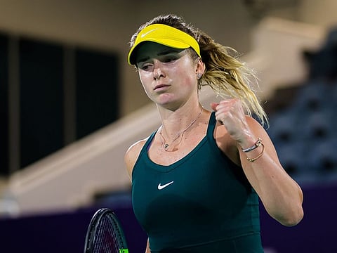 No.2 seed Elina Svitolina claimed a final-set tiebreak to beat Ekaterina Alexandrova in Abu Dhabi.