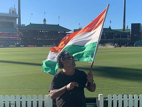 India fan Krishna Kumar in Sydney for the third Test against Australia