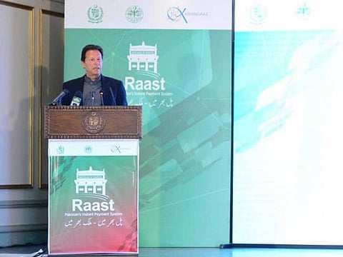 Prime Minister Imran Khan launches Raast, Pakistan's first digital payment system.