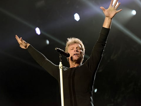 Jon Bon Jovi performs at Du Arena, Yas Island in Abu Dhabi.