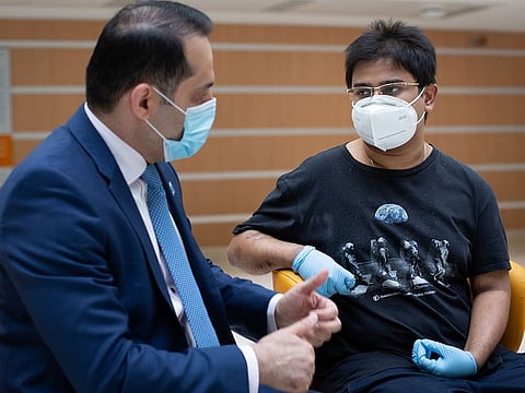 Pritvik Sinhadc, 16, right, underwent a kidney transplant in Dubai