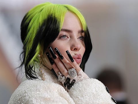 Billie Eilish arrives at the Oscars on Sunday, Feb. 9, 2020, at the Dolby Theatre in Los Angeles.
