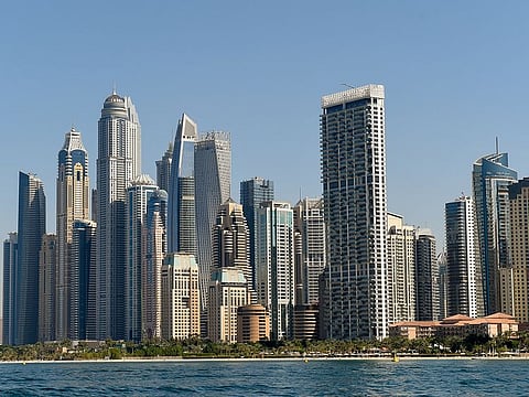 The Dubai skyline.