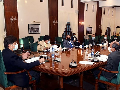 Sindh Chief Minister Syed Murad Ali Shah chairs the meeting of board of governors of Sindh Education Foundation at CM House.