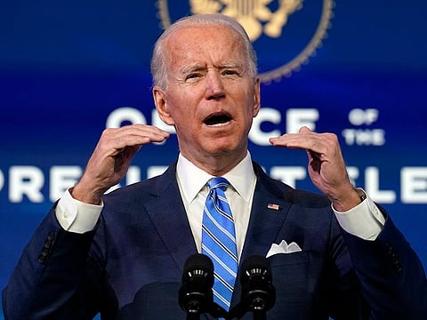 File picture: US President-elect Joe Biden.