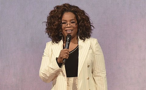 Oprah Winfrey makes opening remarks during "Oprah's 2020 Vision" tour on February 29, 2020, in Inglewood, California.