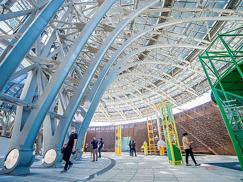 The Substainable Pavillion at The Dubai Expo Site.