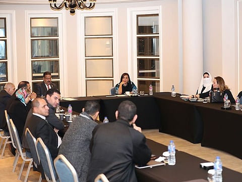 Sheikha Bodour Al Qasimi, IPA President, during the meeting.