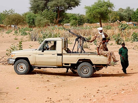File photo: A convoy of Sudanese security forces in Al Geneina, the capital of the West Darfur state.