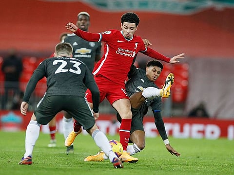 Colour-blind fans struggled to differentiate between the Manchester united and Liverpool kits