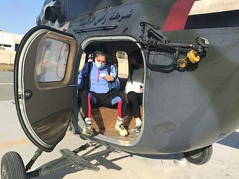 RAK Police have rescued three Arab tourists from the RAK mountains through a helicopter