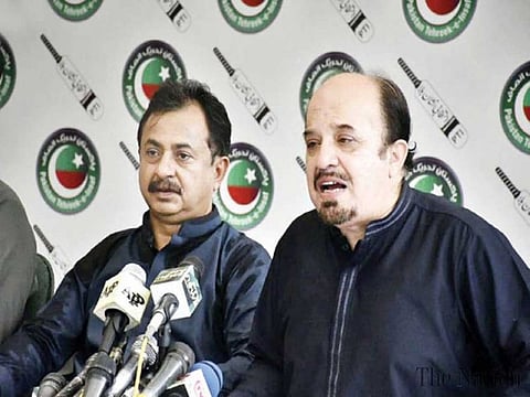 Sindh government launched an anti-encroachment drive and demolished dozens of farmhouses reportedly owned by Leader of the Opposition in Sindh Assembly Haleem Adil Sheikh (left).