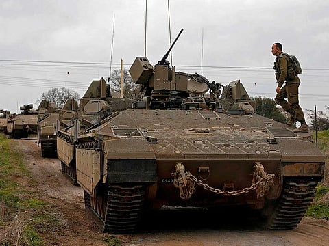 Israeli troops are pictured during a military drill on January 13, 2021. Israel has carried out hundreds of air strikes on Syrian territory since civil war broke out there in 2011, targeting government positions as well as allied Iran-backed forces and Hezbollah fighters.