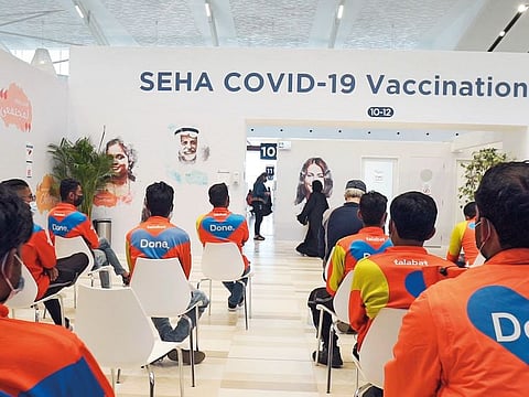 talabat riders get vaccinated